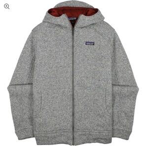 Patagonia Gray and Red Hooded Jacket